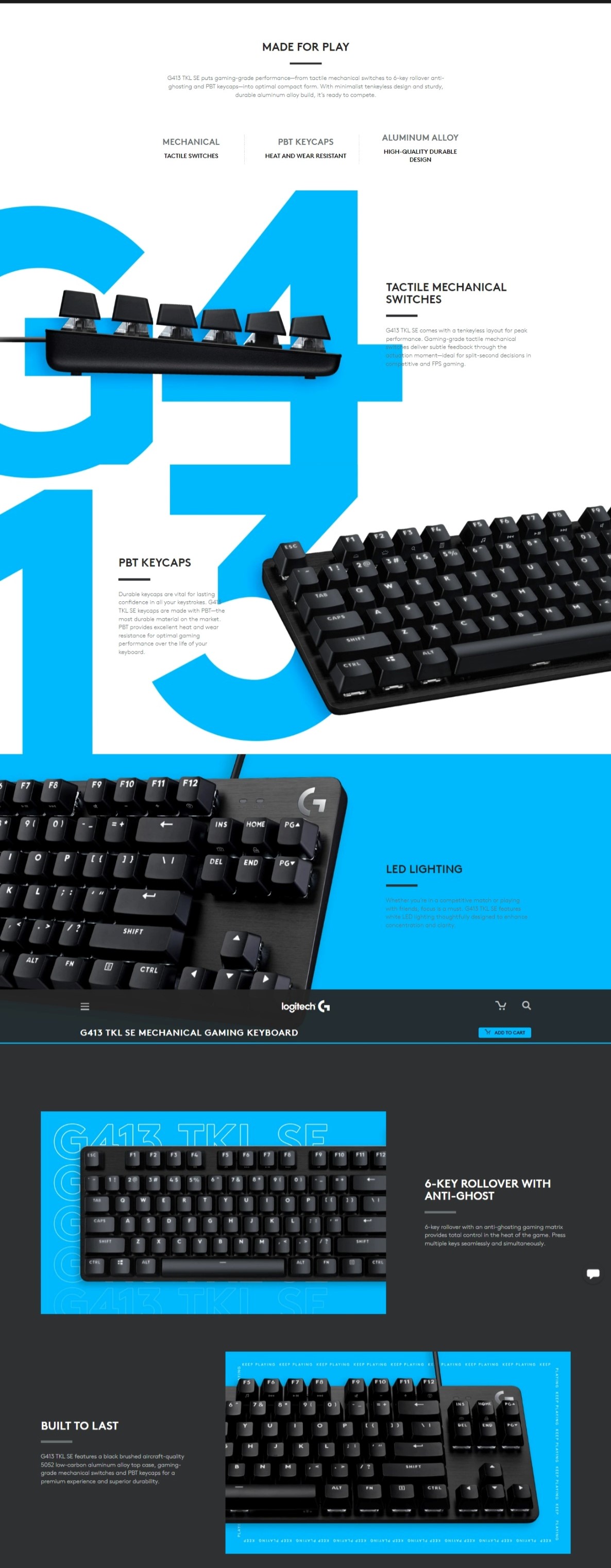 The Logitech G413 TKL SE Mechanical Keyboard Review